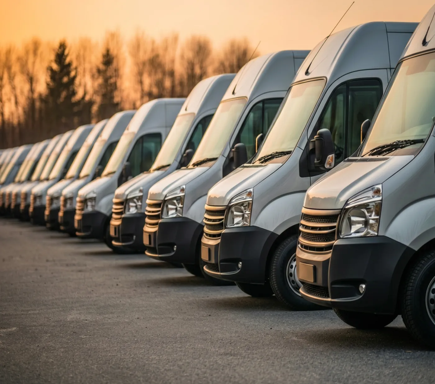 Van utilitária comercial equipada com sistema GNV